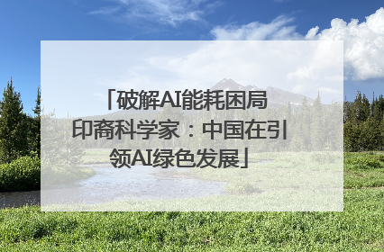 破解AI能耗困局 印裔科学家：中国在引领AI绿色发展